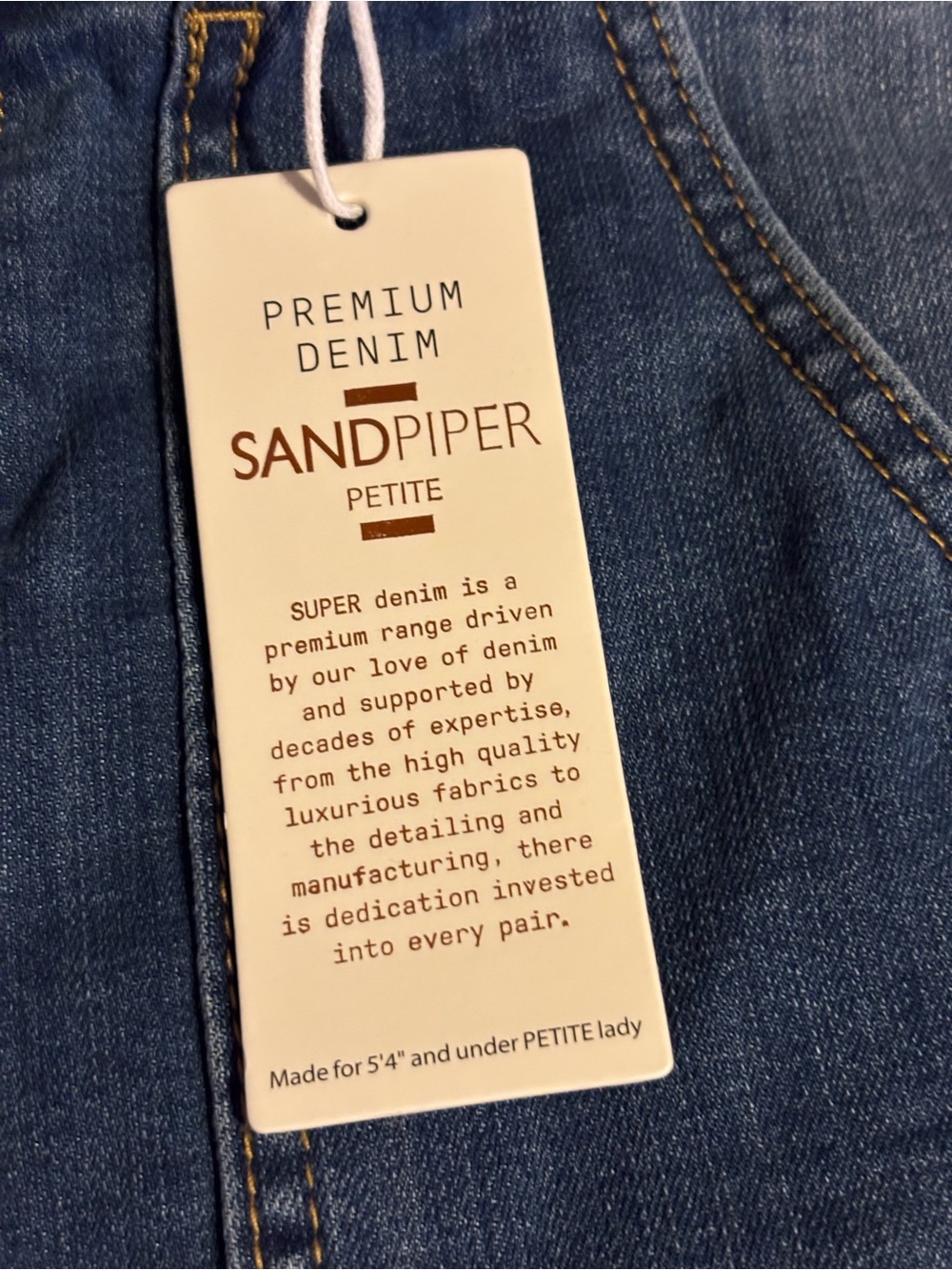 Women’s Straight-Leg Jeans in Dark Blue with Front Patch Pockets - Picture 6 of 14
